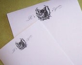 Kitty Cat Personalized Note Pad Monogrammed Handmade Set 2 Notepads