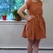 vintage inspired cocktail dress- dark blue and cream gingham