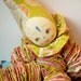 Vintage Yo Yo Doll , Cloth Clown Quilting Doll
