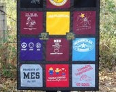 Custom Tshirt Memory Quilt with your choice of Tshirts such as Sports or School Shirts
