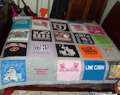 Think Valentines Day Gift Create Your Personalized Custom  Tee Shirt Quilt using 25 of your own Tshirts