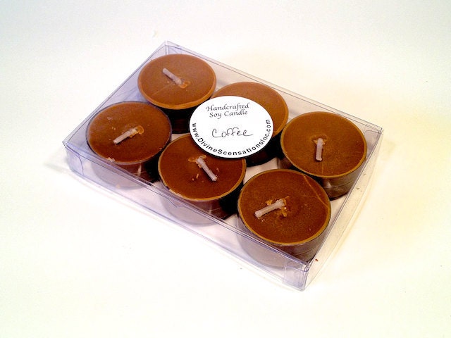 6 Pack Coffee Soy Tea Lights