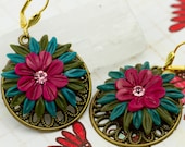 A Summer Day Dream - Polymer Clay Earrings - Ready to Ship - Handmade by VividColors