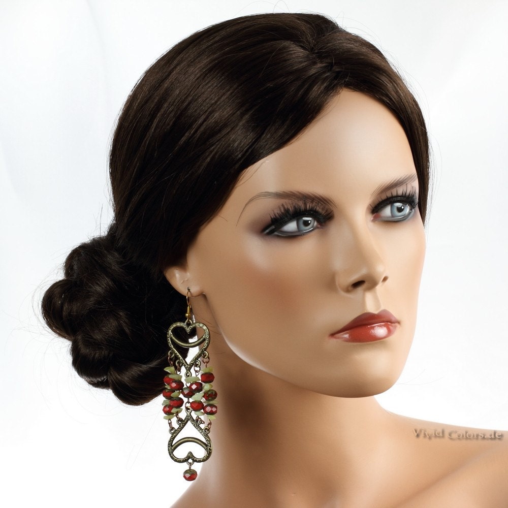 One of a Kind Boho Chic Chandelier Earrings - Ready to Ship - Handmade - by VividColors