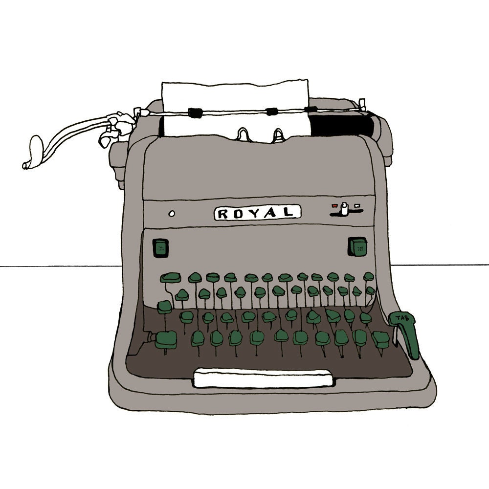 HH Royal Typewriter print