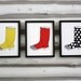Set of three prints - Three 11x14 Whimsical Wellie prints - Choose from seven colors