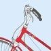Bicycle Art. Vintage Red Schwinn print. 8x10 giclee print.