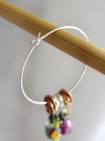 Large Silver Stitch Marker Holder - Keeper of the Flame