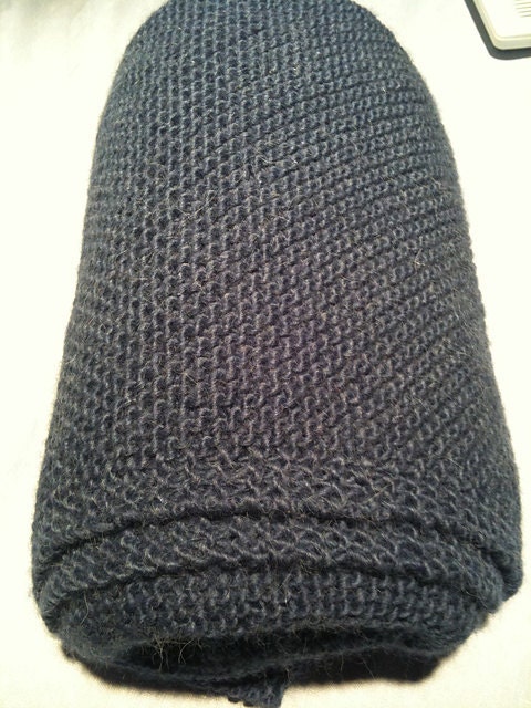 Wool/Alpaca Lap Blanket - Blue