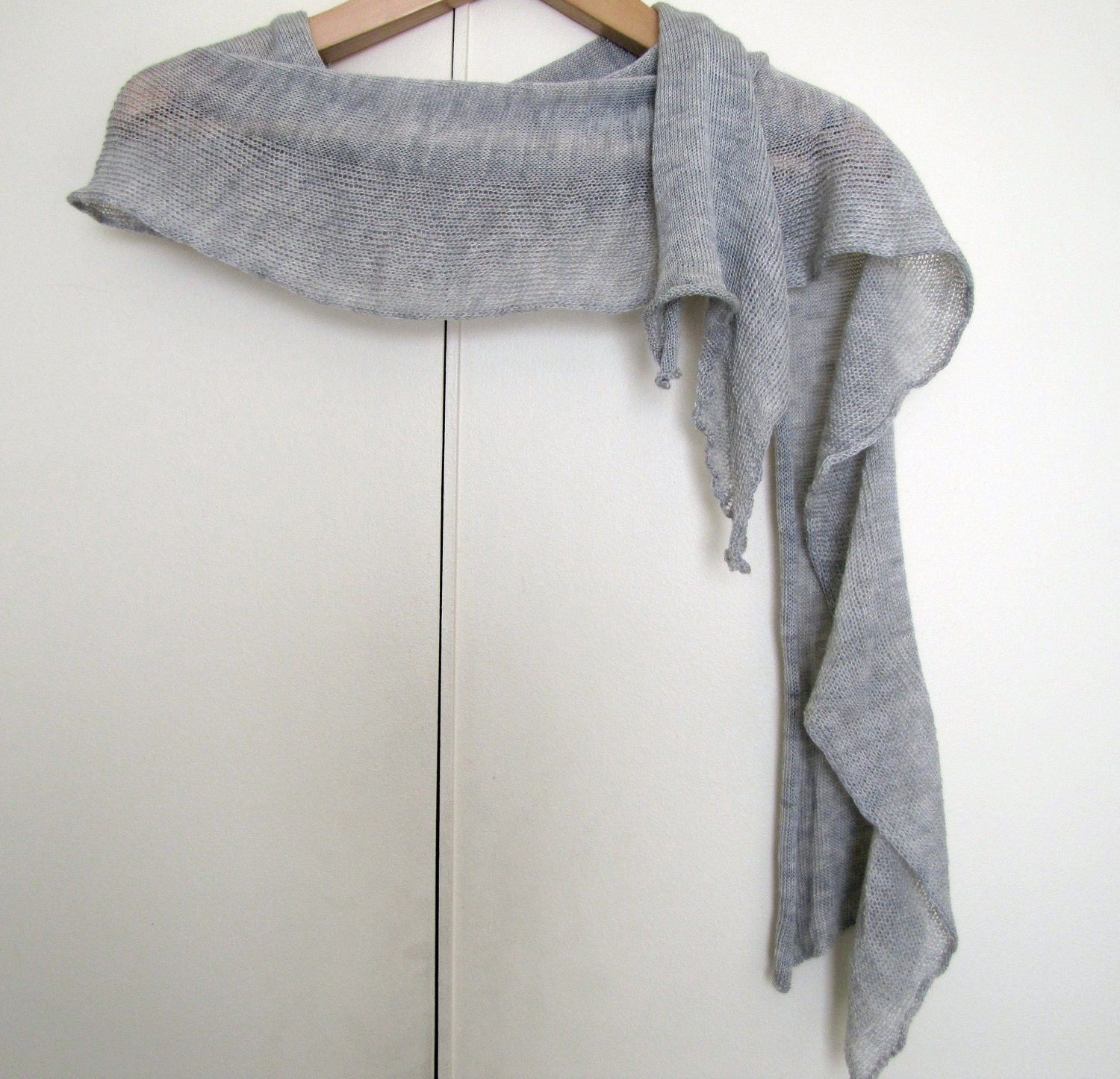 silver/grey cashmere/silk scarf