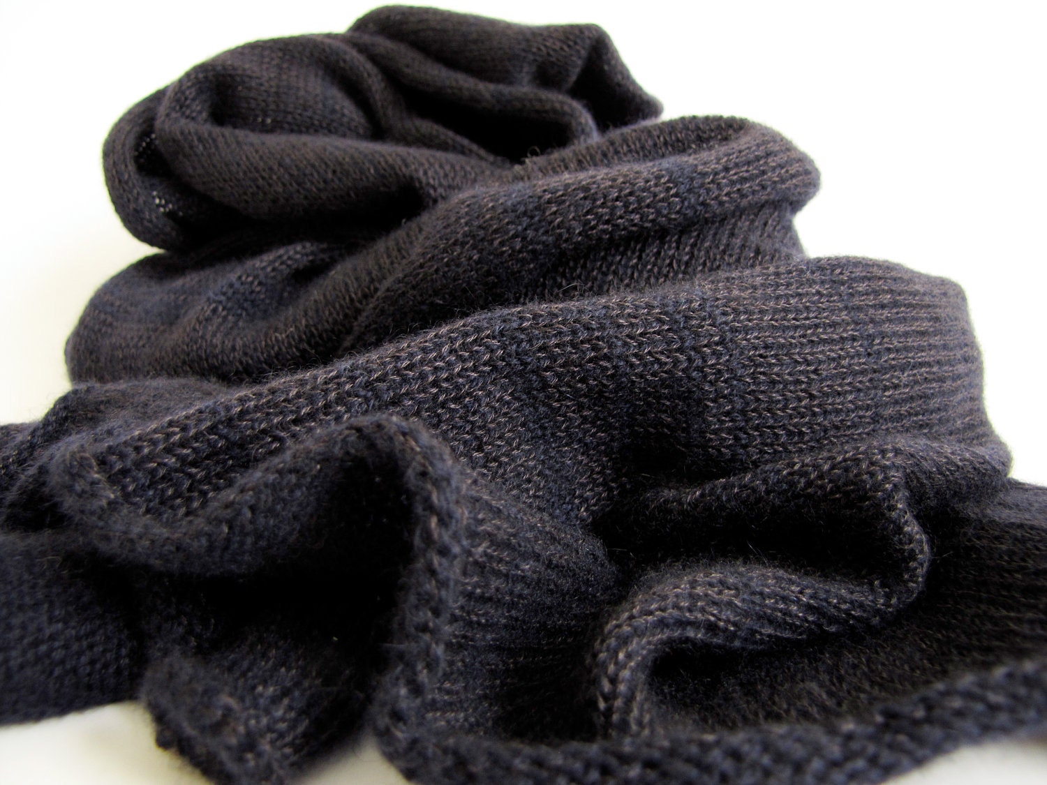 Long Cashmere/Silk Striped Scarf