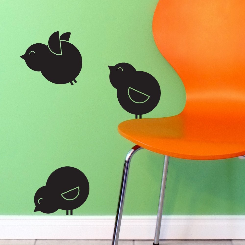 Birds set of three decal