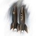 Rocket Coin Bank in Sand Cast Bronze for Your Table or Desk