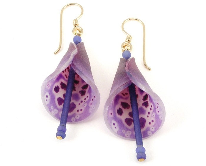 Lavender Foxglove Earrings