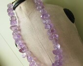 Super chunk necklace of purple amethyst : katecojewelry