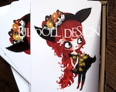 YOKO POSTCARD by LILIDOLL