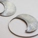 Sterling Silver Crescent Earrings, silver tribal earrings