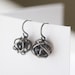 Sterling Silver, Orbit Earrings, wire ball earrings