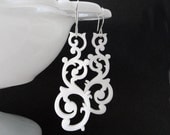 Swirl Earrings in white