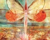 LOTUS FAERIE Poster, Butterfly, Birth, Imagination, Nude, Angel Winged Flower, Blossom