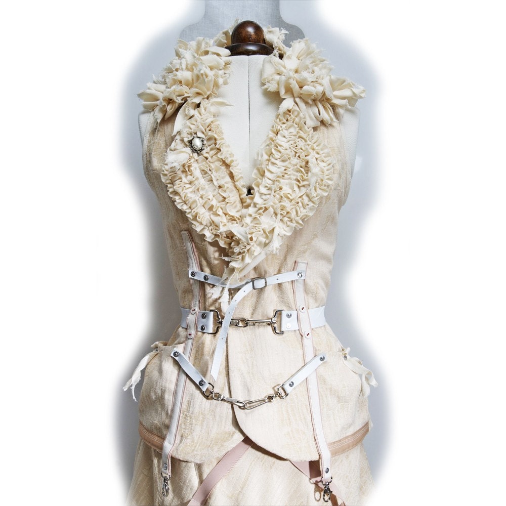 Dutchess Vest Handmade Couture Asylum Fashion  Bohemian Wearable Art Top