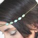 Chain Headpiece Headband Hair PieceBohemian Hipster Boho Hippie Bronze Turquoise Bridal Statement Jewelry