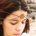 Chain Headpiece Headband Hair Piece Bohemian Hipster Boho Hippie Bronze Floral Circle Centerpiece Drape Bridal Statement Jewelry
