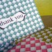 Argyle Thank You Cards, Blank Thank You Notes, set of 12 cards - 03PMC
