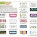 Iron-on clothing and fabric labels - set of 42 (smallest set) - several template options