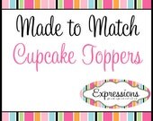 Cupcake Toppers, Made to Match Any Design Il_170x135