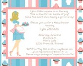 Pink or Blue Cupcake Mommy to Be Baby Shower Invitations Il_170x135