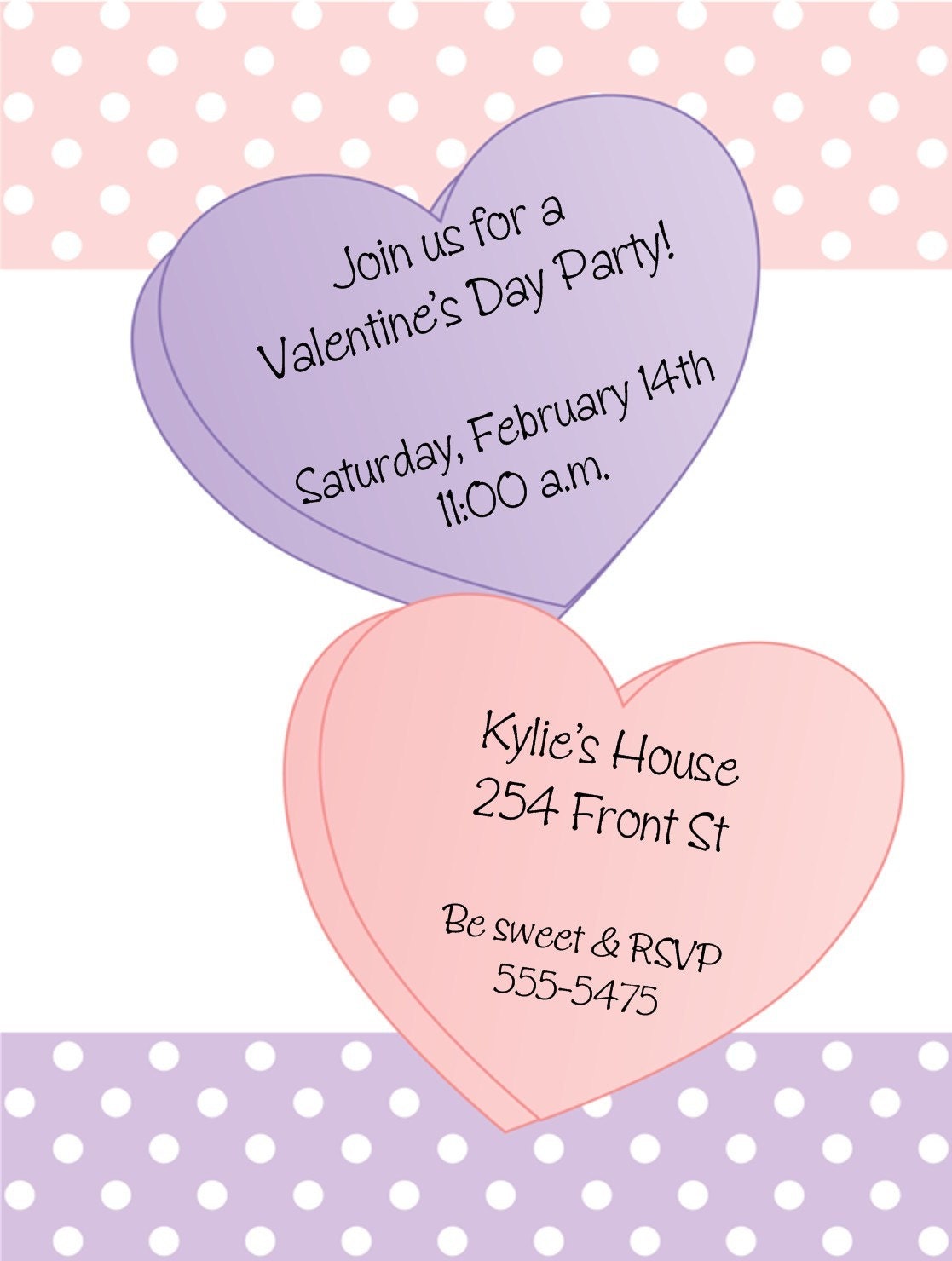 Big Hearts Valentine's Day Invitations Il_570xn