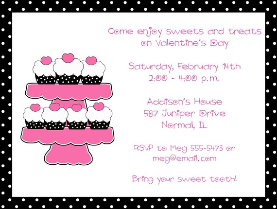 Cupcake Tower Valentines Day Invitations Il_570xn