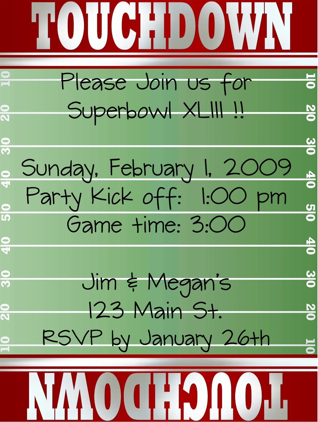 Touchdown, Football Party Invitations Il_570xn