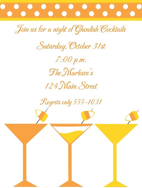 Candy Corn Martini Party Invitations Il_570xn