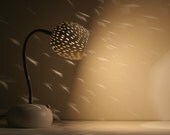 Desk Lamp with Touch Dimmer: Claylight Egg, Line pattern