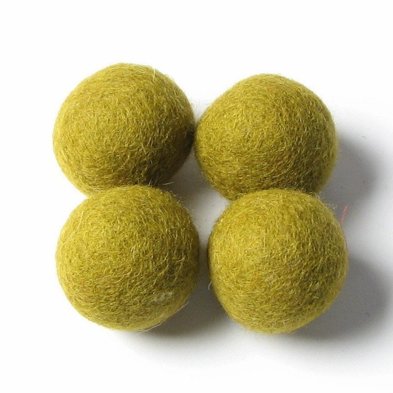 3CM Felt Balls/8-Piece - Olive