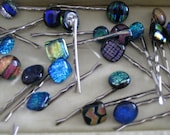 Dichroic Bobbi Pin Grab Bag - 3 bobbi pins
