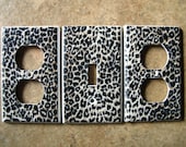 Leopard - Cheetah Print Light Switch Plate and Outlet Cover set (STANDARD SIZE)