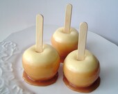 Soap - Small Yellow Caramel  Apple Soap - Goat's Milk and Glycerin Soap - SALE