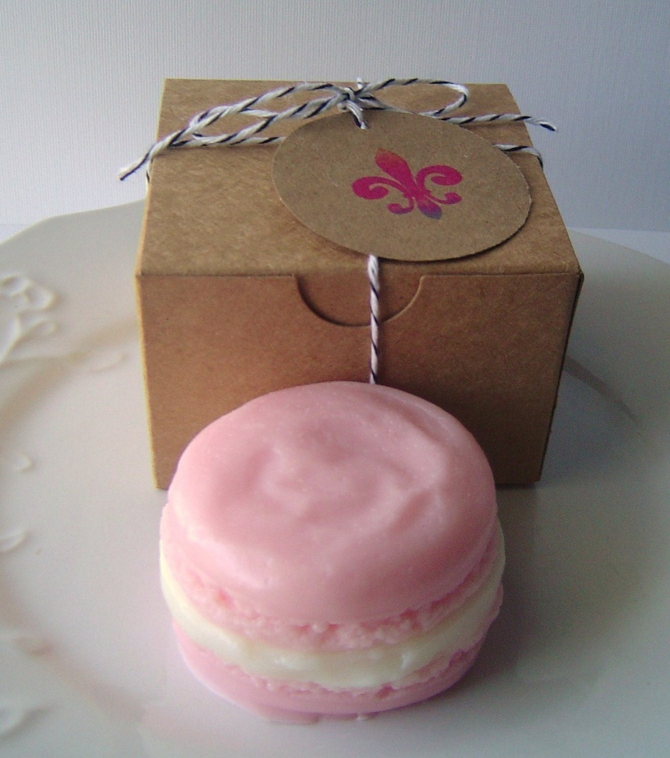 Soap - French Macaron - French Macaroon Goat's Milk Soap - Black Raspberry and Vanilla Scented - Gift for Her - Mothers Day