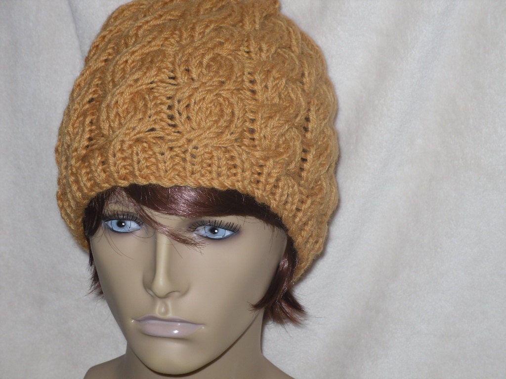 PATTERN - Slouchy Cable Urban Cap/Hat