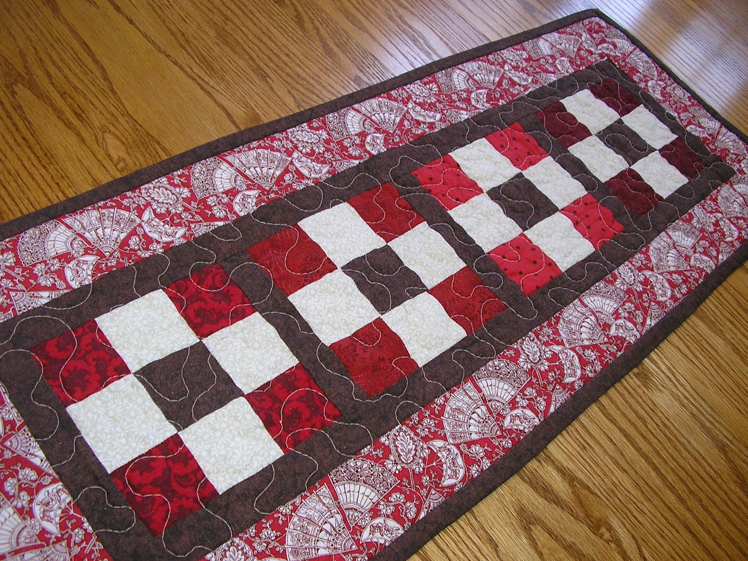 Nine Patch Table Runner 13 x 32 1/2 inches