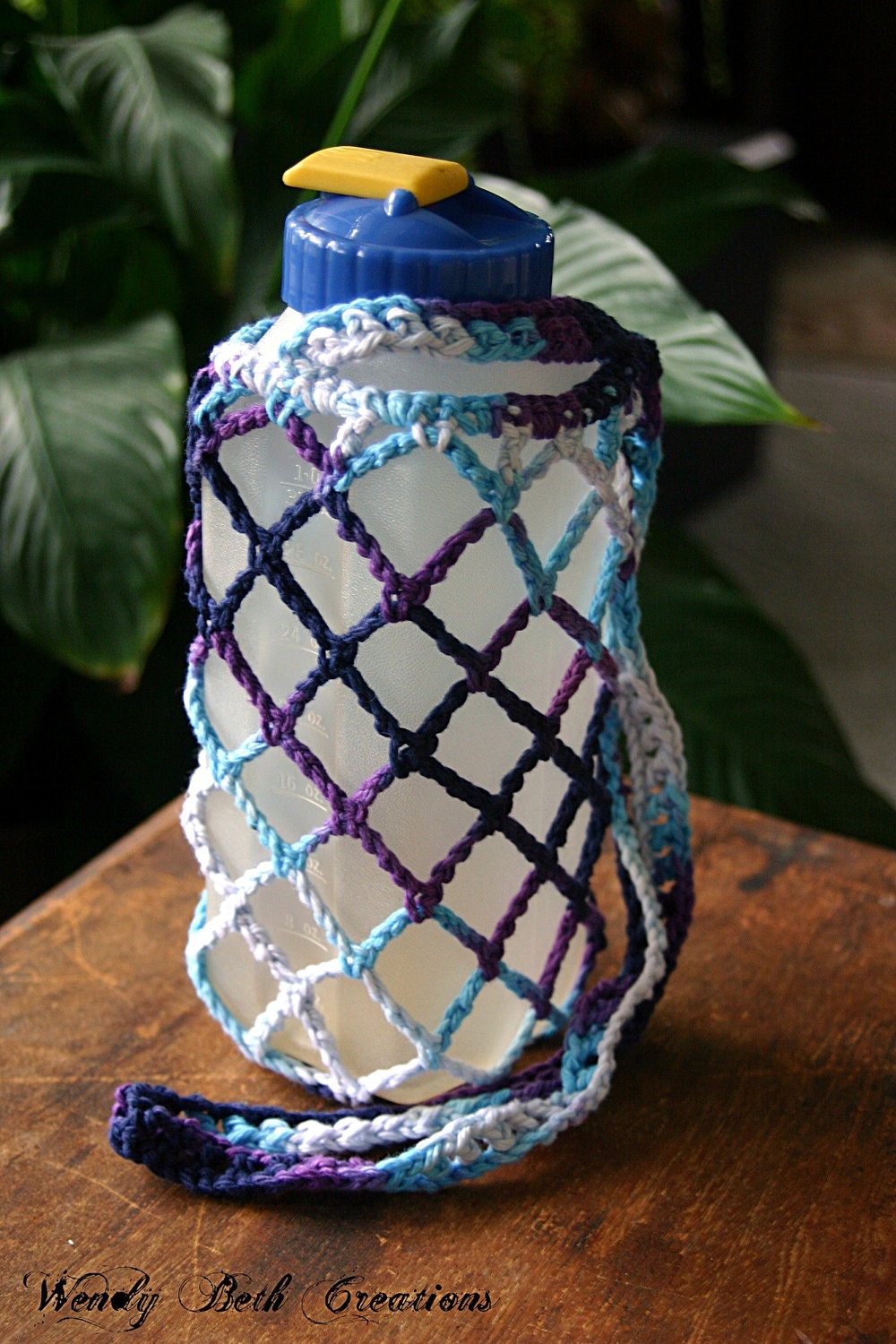 Large Water Bottle Sling Holder - Moon Dancer - Made To Order