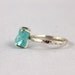 Apatite Sterling Silver Ring - Raw Uncut Rough Apatite - Handmade and Designed by A Second Time