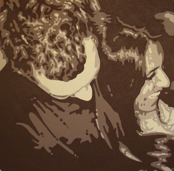 custom original painted portrait on canvas 12x12