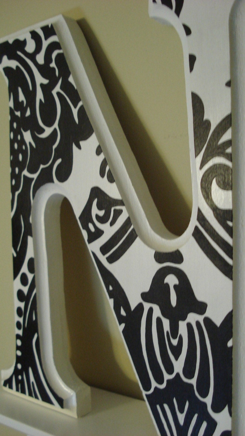 handpainted wooden letter N: any letter available