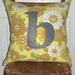 B monogrammed pillowcase 20x20