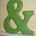 Wooden Ampersand (green)