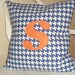 S monogrammed pillow 20x20